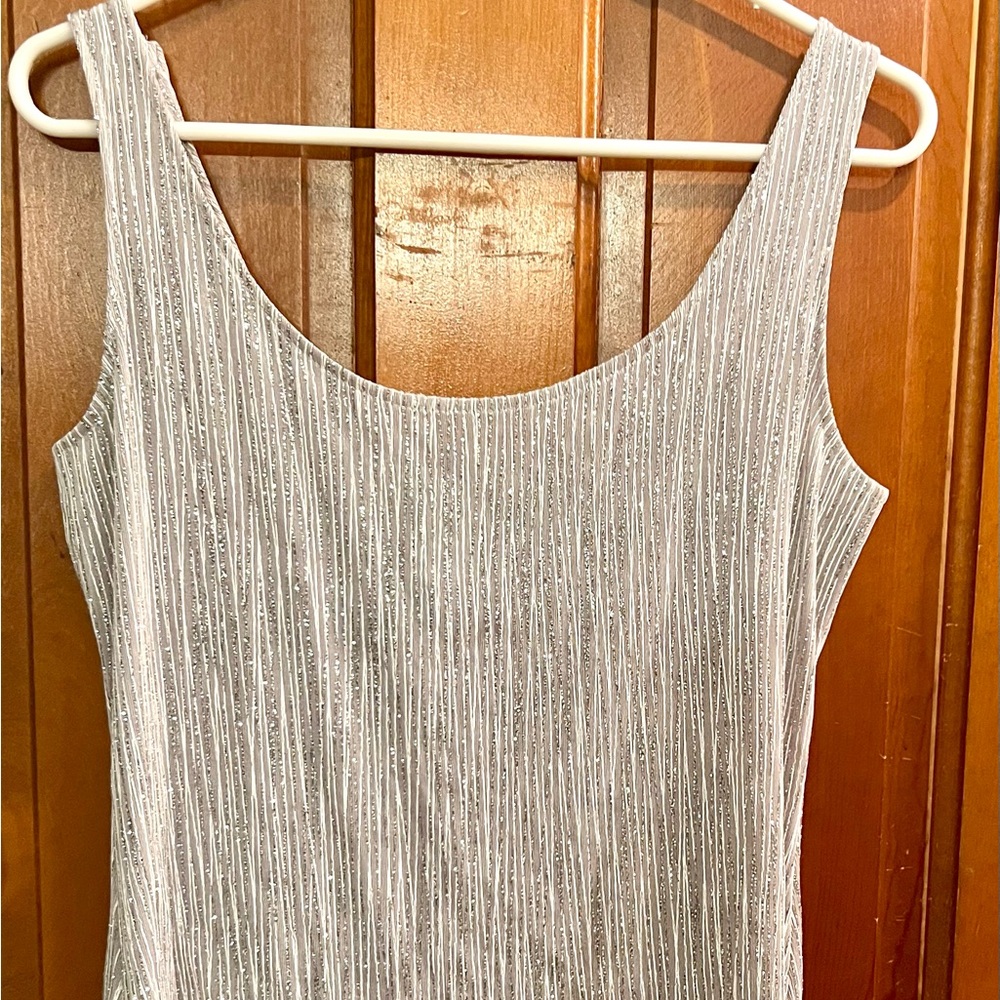 Alex Evening silver shimmering tank. Size medium